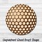 Golf Ball Unfinished Wood Shape Blank Laser Engraved Cut Out Woodcraft Craft Supply GOL-002 product 1